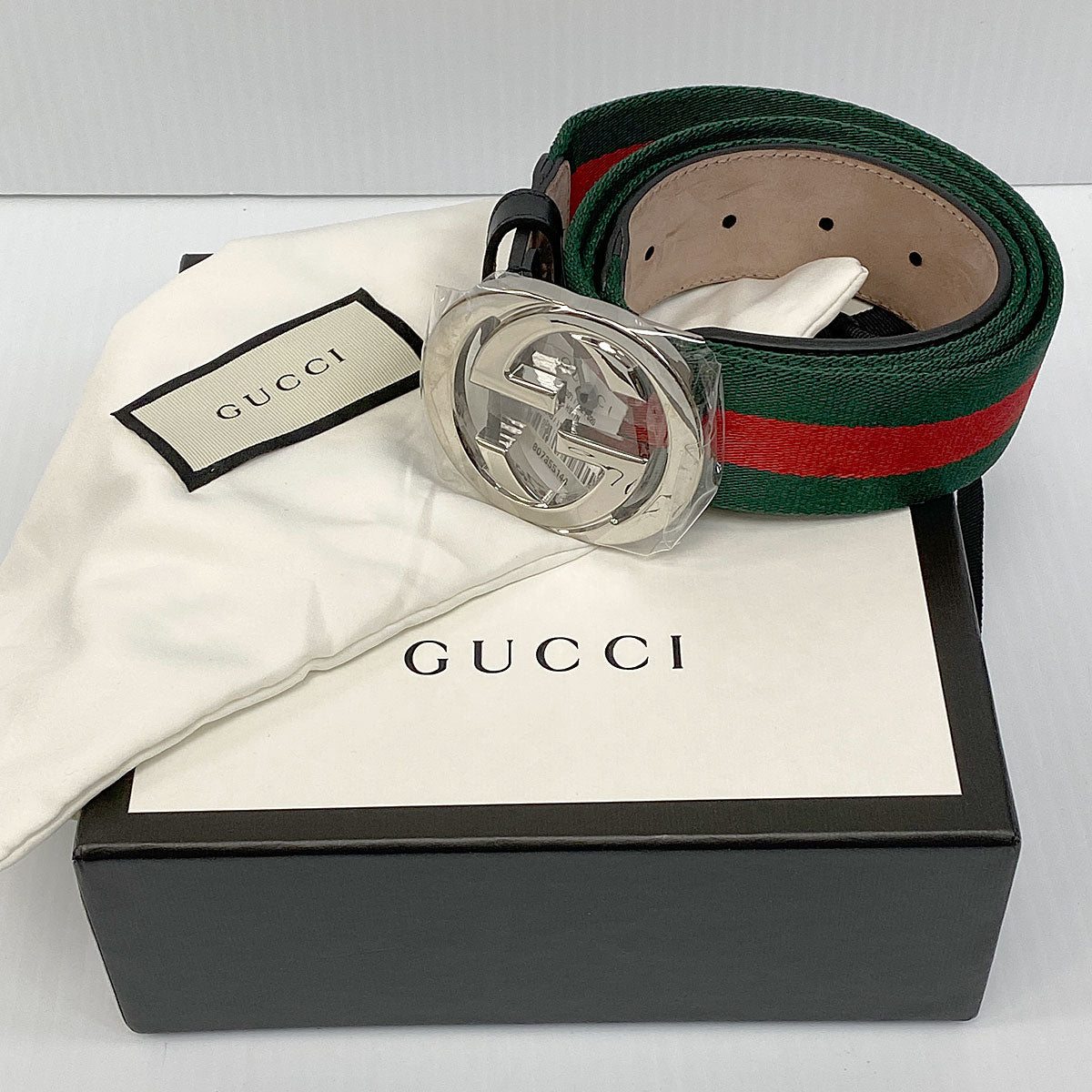 Gucci Style Sylvie Web Belt Green / Red detail 3