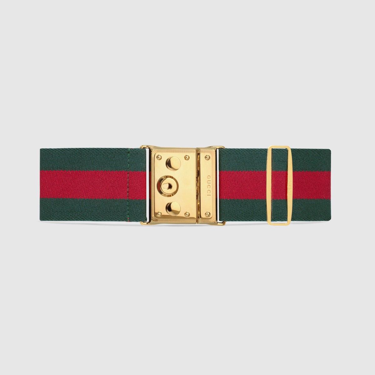 Gucci Style Sylvie Web Belt Green / Red detail 4