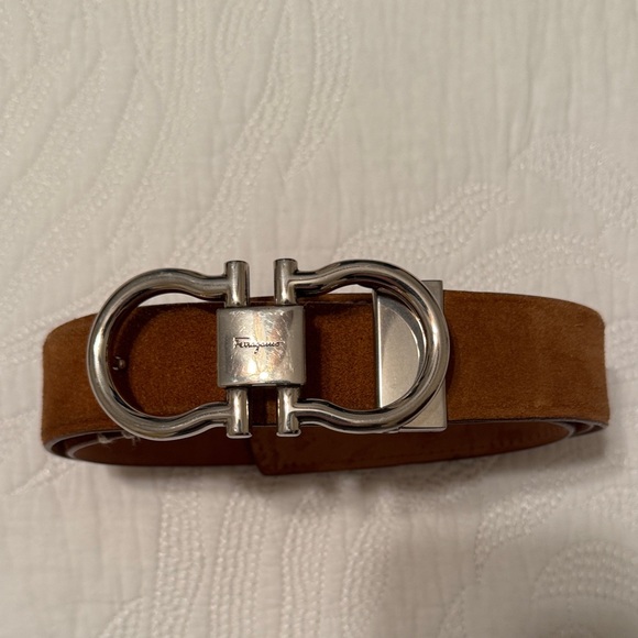 Ferragamo Style Intreccio Belt 61 Cognac detail 3