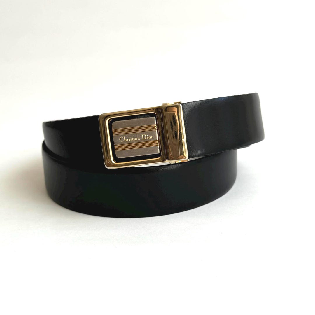 Dior Style GG Buckle Belt 63 Reversible Black/Brown detail 3