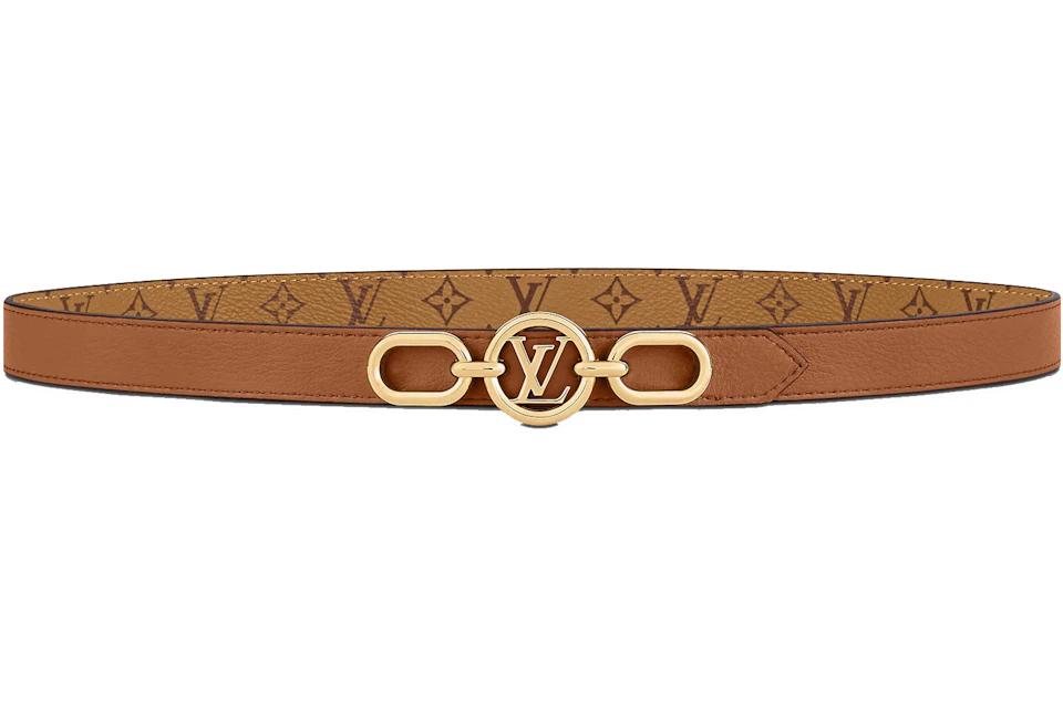 LV Style Chain Detail Belt 65 Tan detail 4