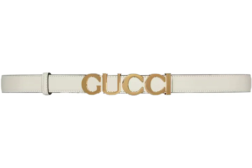 Gucci Style CD Buckle Belt 67 White detail 4