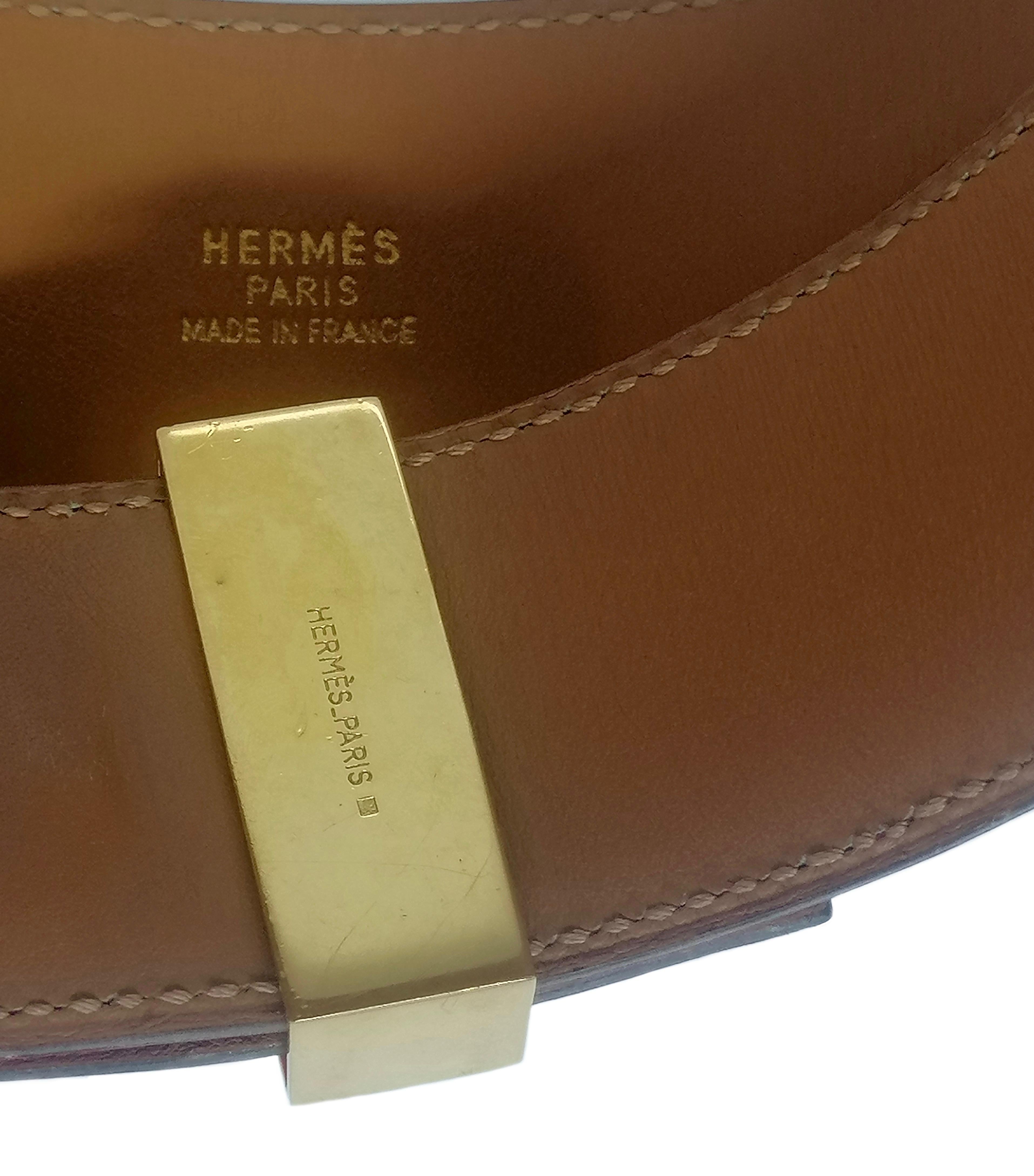 Hermes Style Roller Buckle Belt 71 Brown detail 3