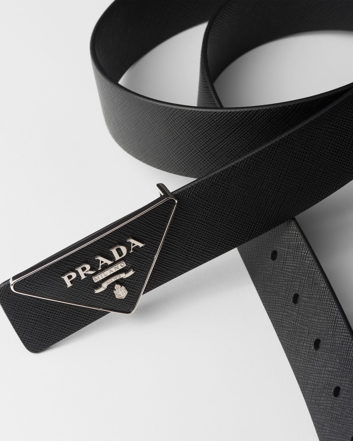 Prada Style H Buckle Belt 74 Black detail 2