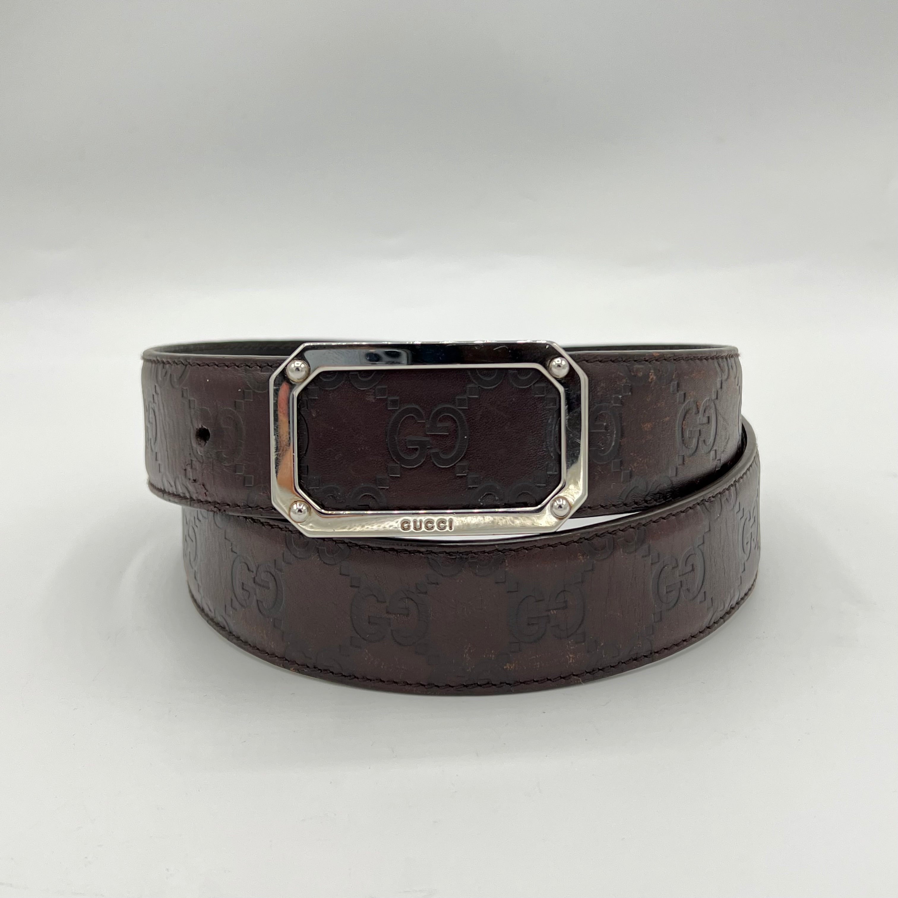 Gucci Style Signature Belt 76 Bordeaux detail 3