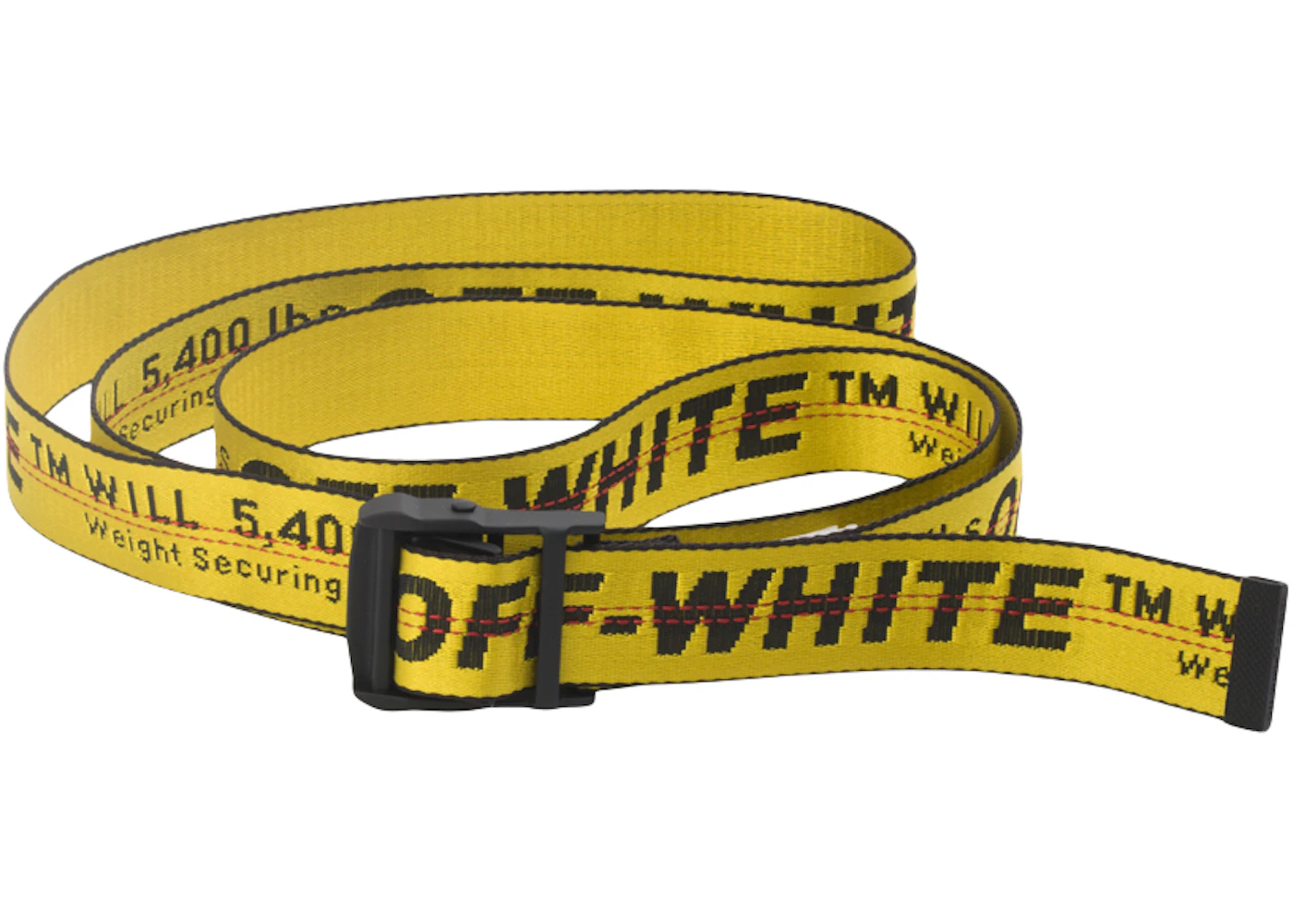 Off-White Style Industrial 2.0 Belt Yellow / Black detail 2