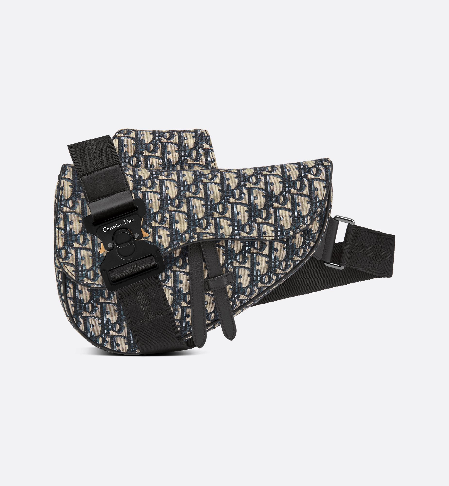 Dior Style Saddle CD Buckle Beige Oblique detail 2