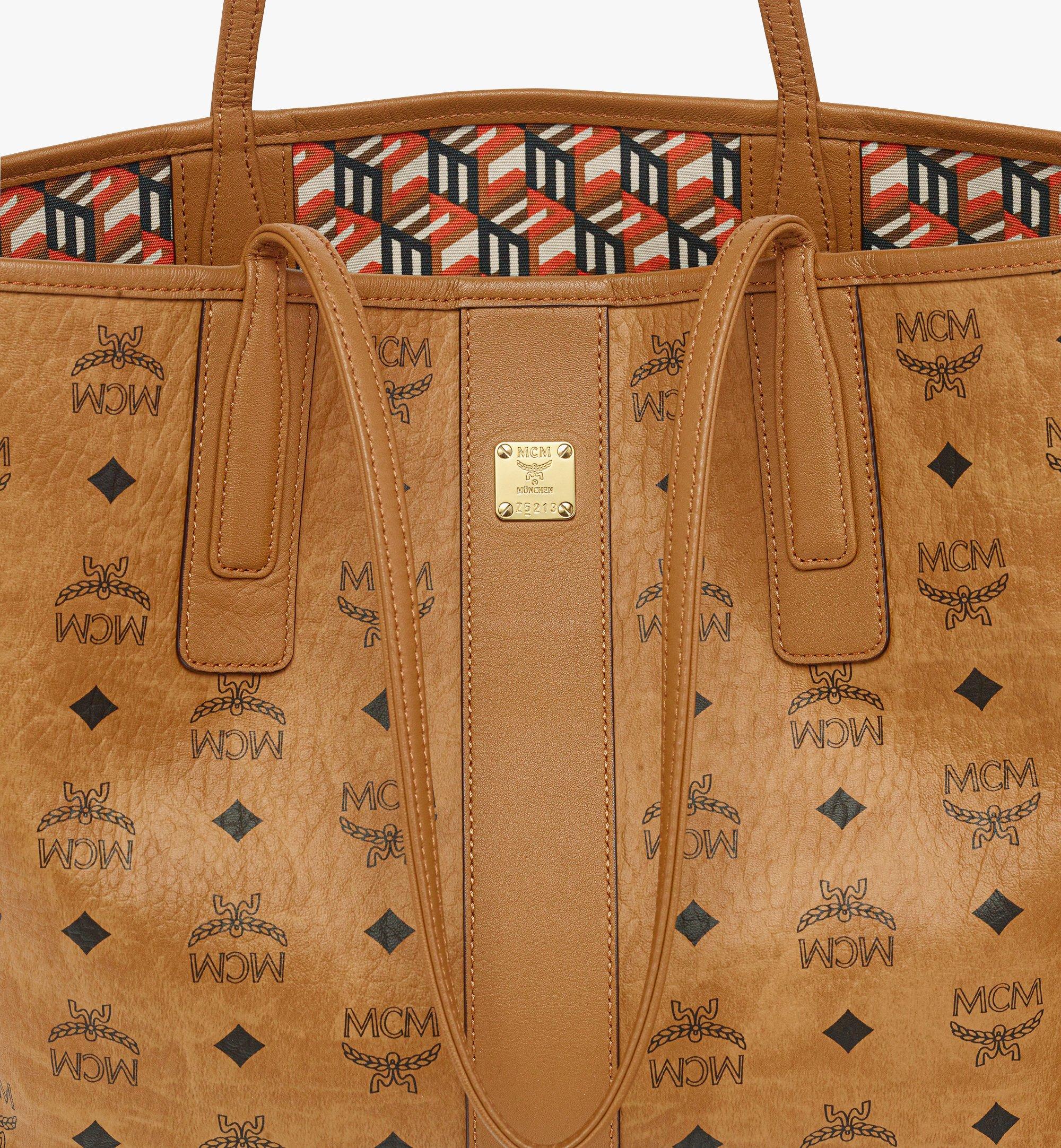 MCM Style Visetos Reversible Cognac / Black detail 4