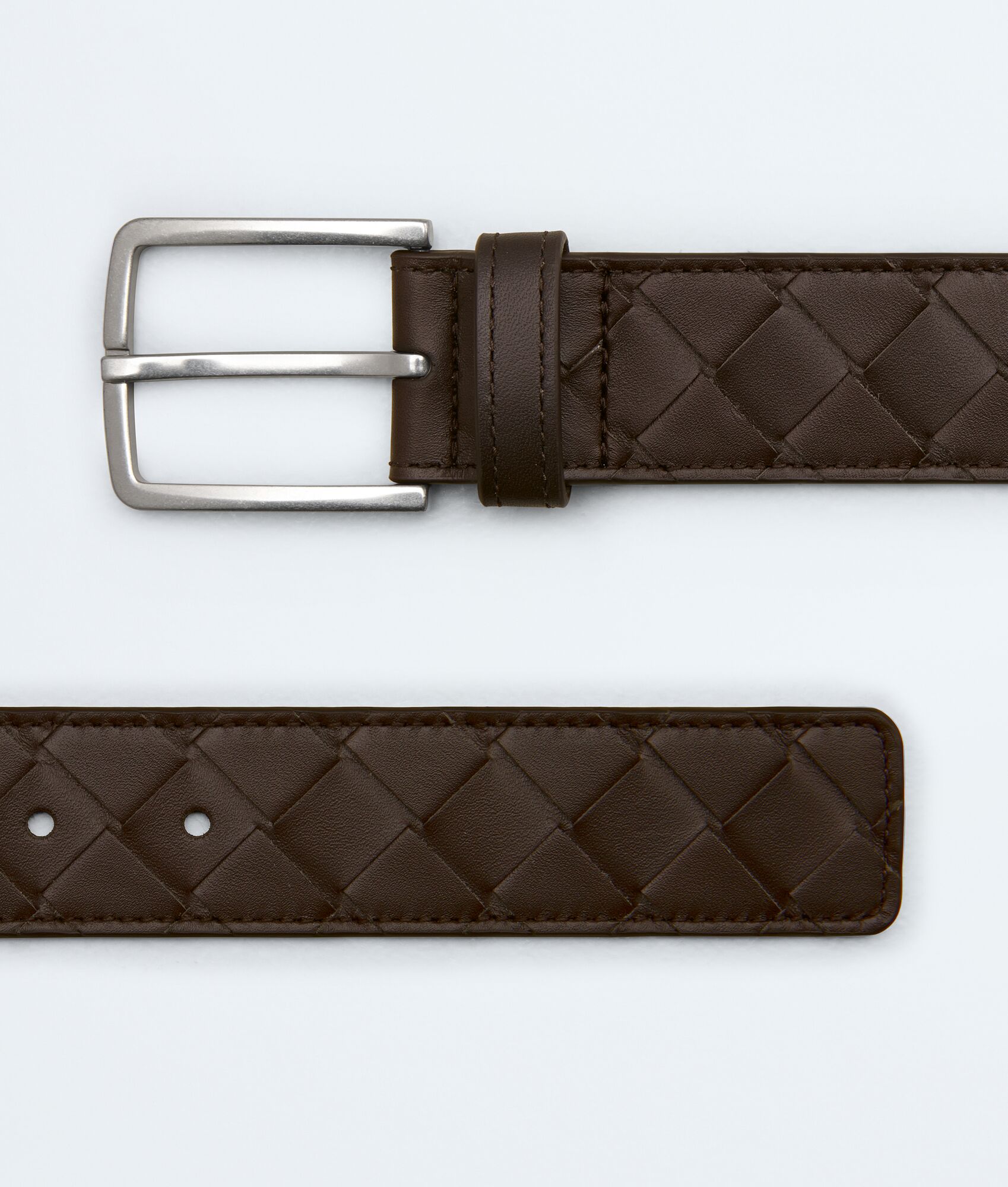 Bottega Style Intreccio Woven Belt Fondant detail 4