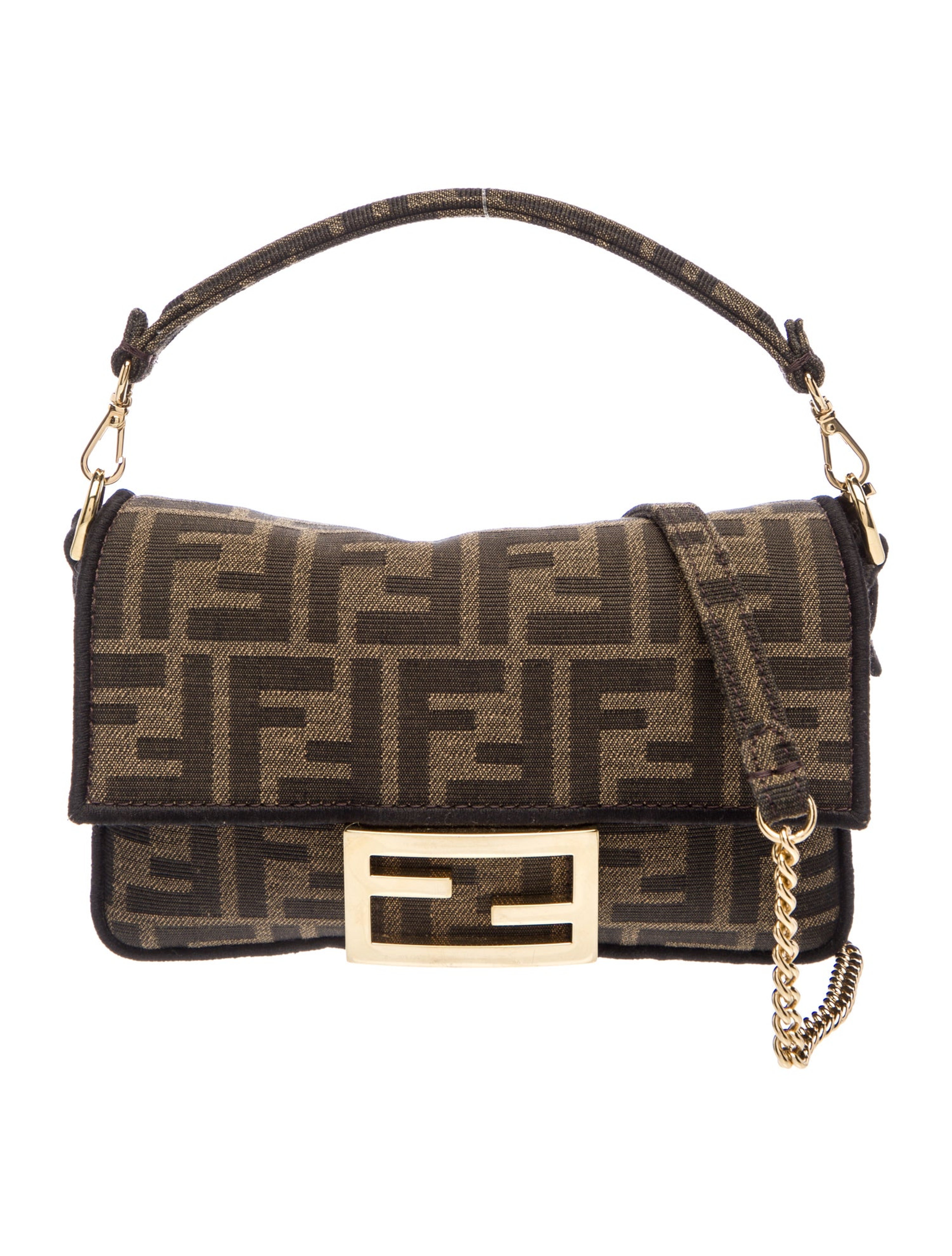 Fendi Style FF Baguette Buckle Zucca Brown detail 3
