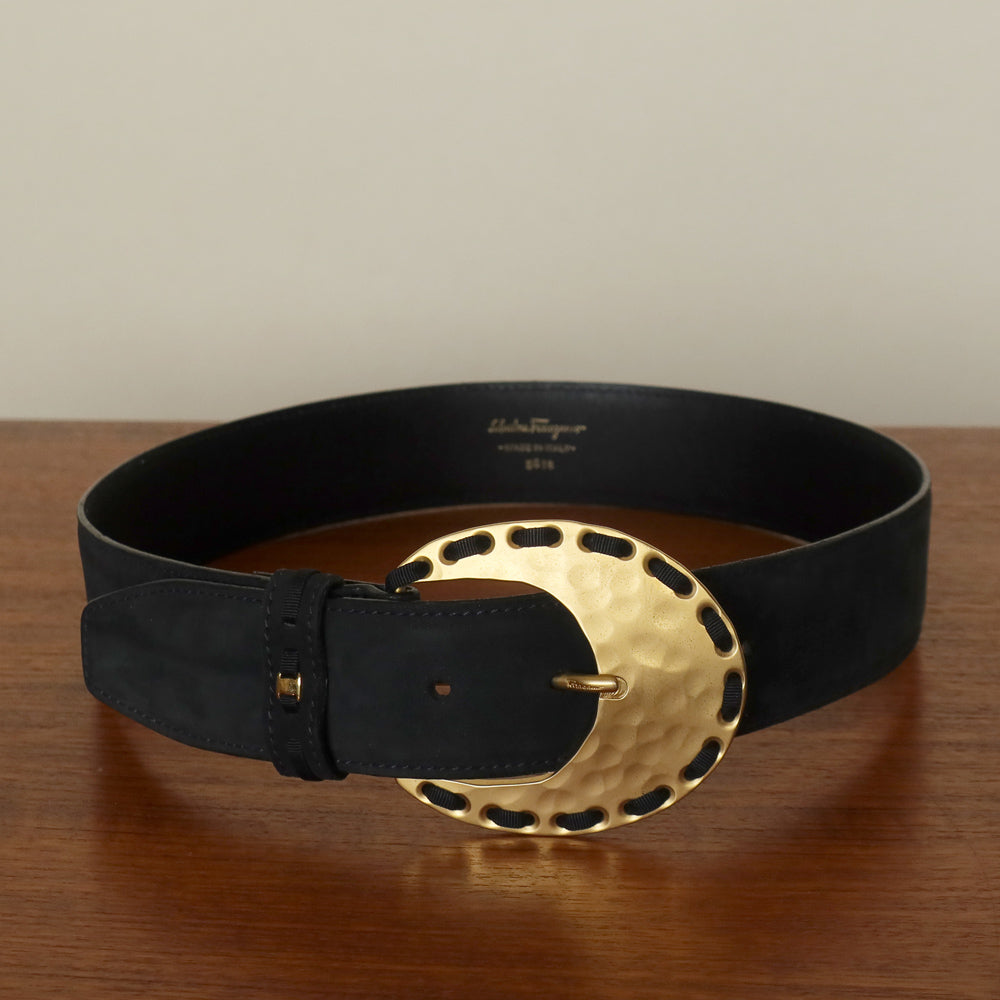 Salvatore Style Vara Bow Skinny Belt Nero / Gold detail 3