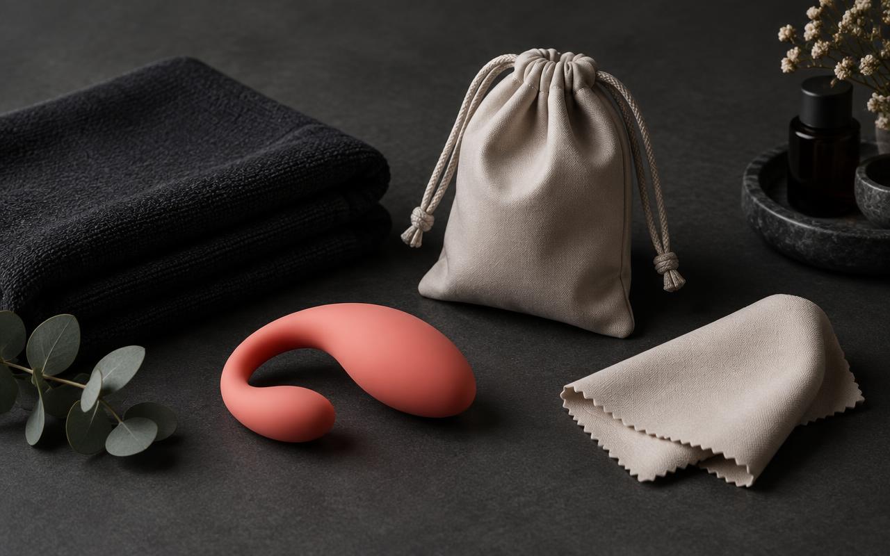 Intimate wellness product care and storage essentials