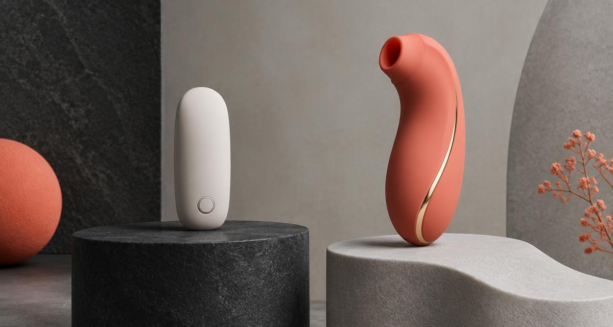 Two intimate wellness devices displayed side by side for a premium and budget comparison