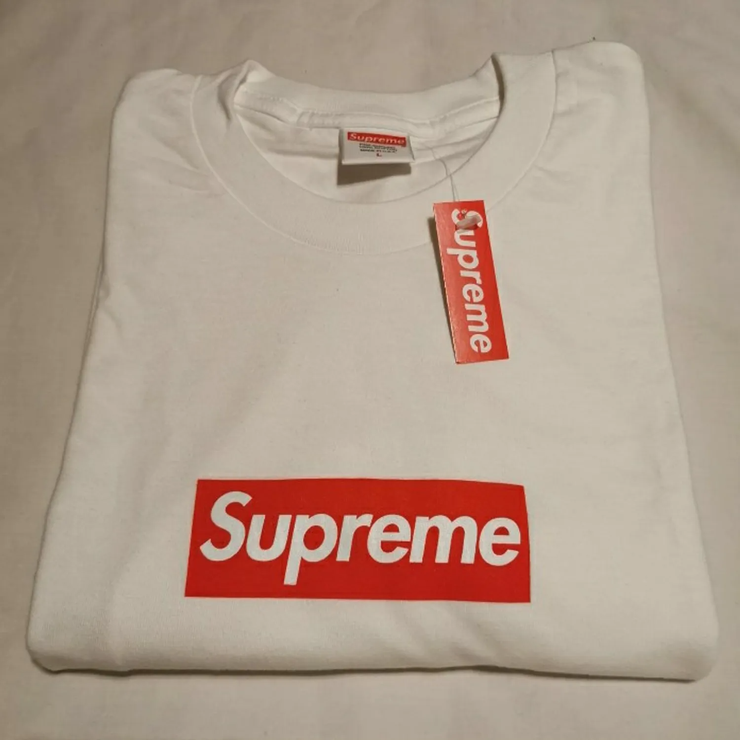 Sup Box Logo Tee White / Red detail 3