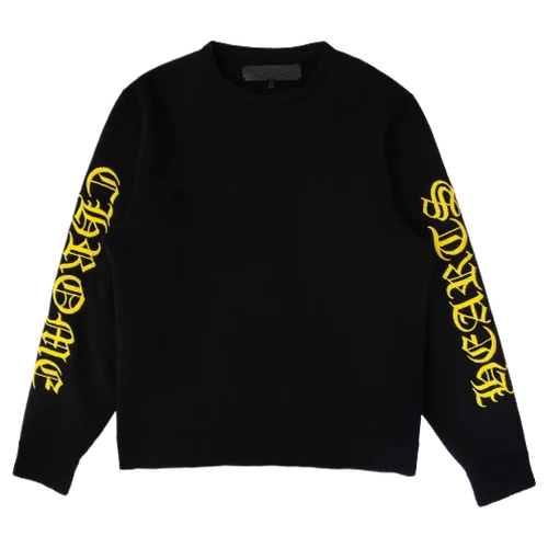 Chrome Hearts Style Cashmere Crewneck 30 Bone detail 3