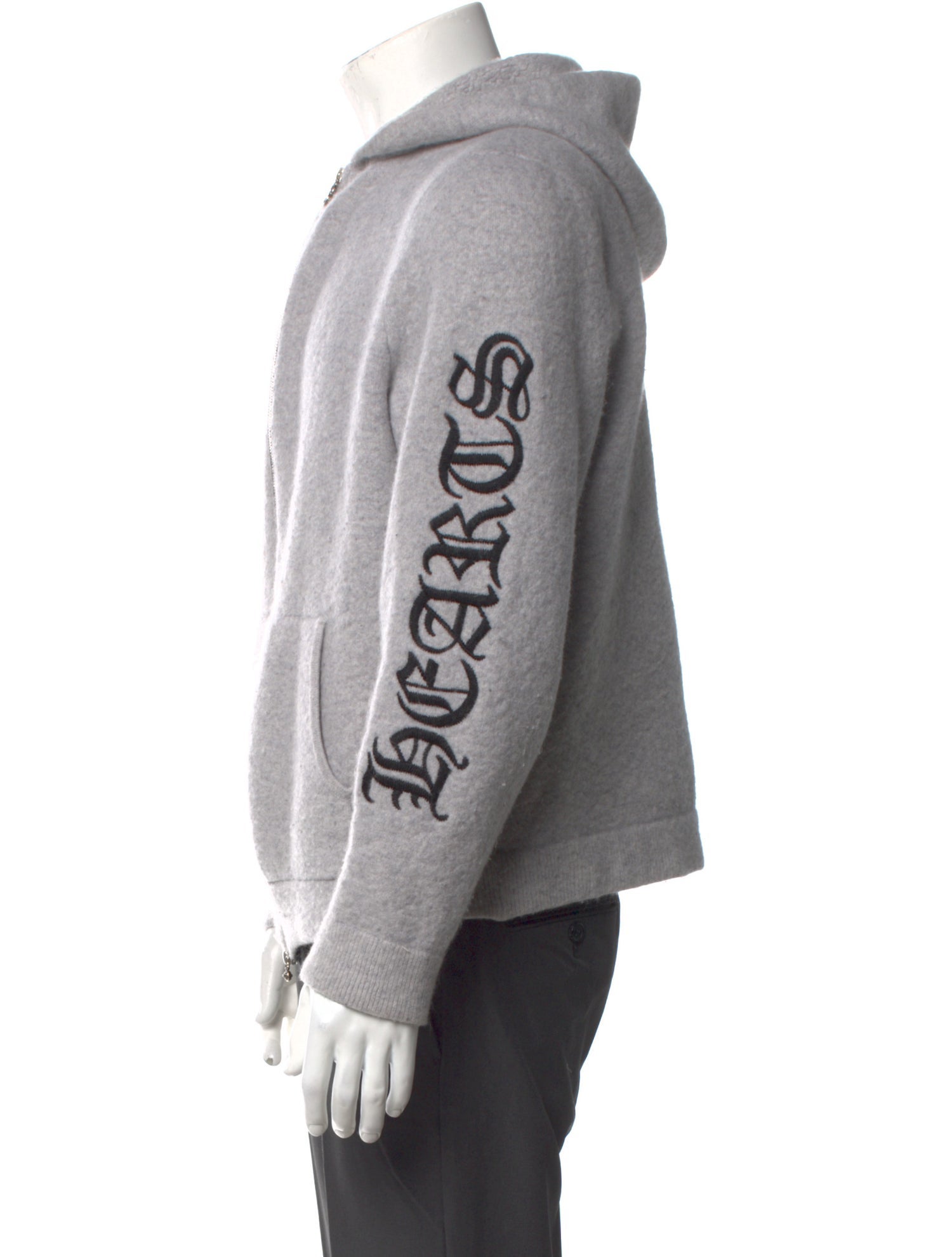 Chrome Hearts Style Cashmere Crewneck 30 Bone detail 4