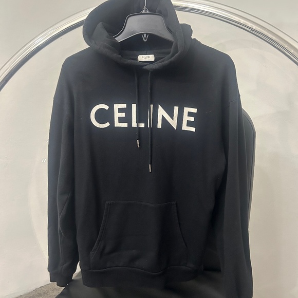 Celine Style Oblique Hoodie 32 Chocolate detail 3