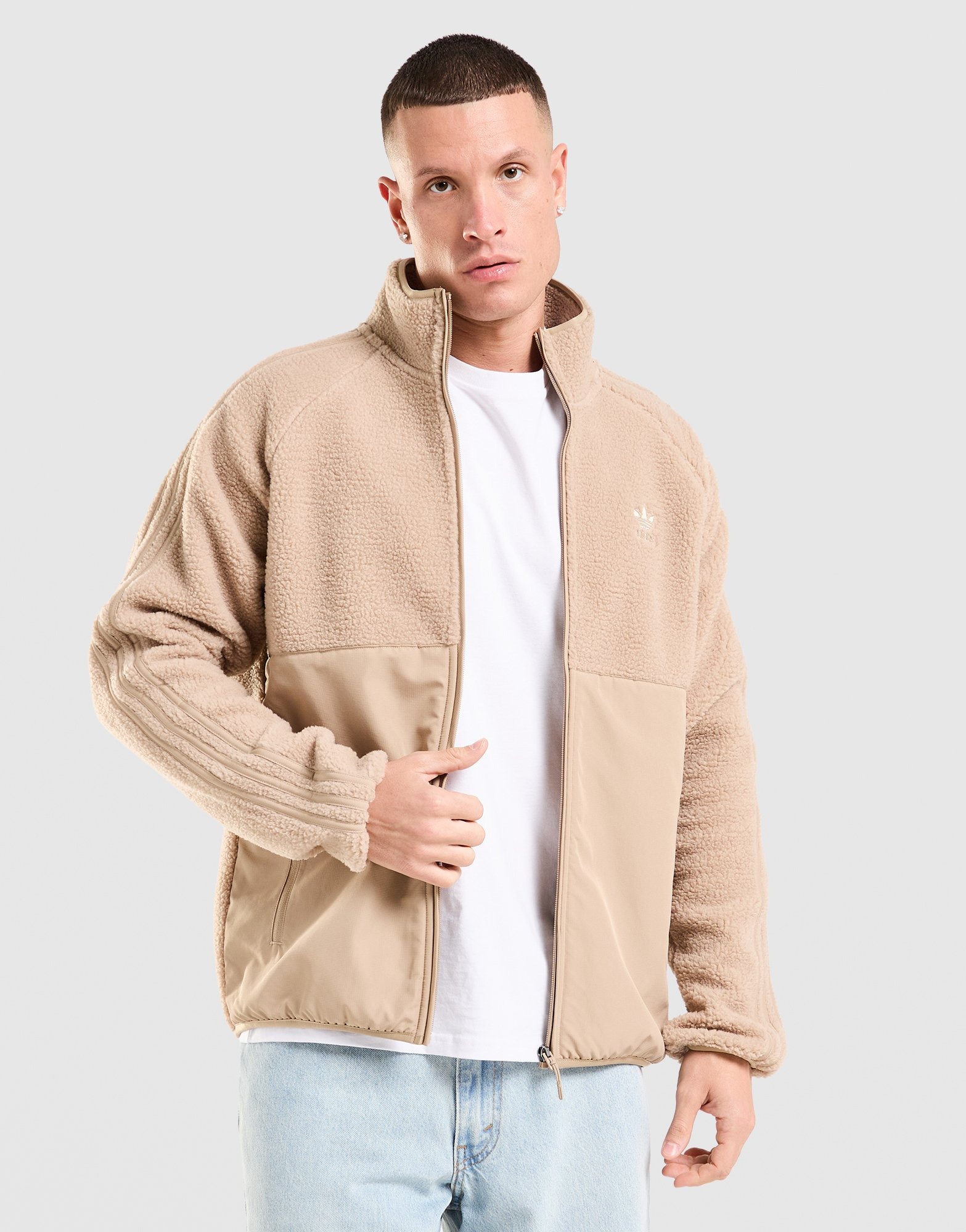 Corteiz Style Sherpa Full-Zip 73 Butter detail 2