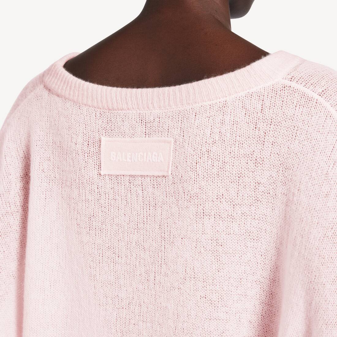 Balenciaga Style Knit Sweater 38 Dusty Rose detail 3