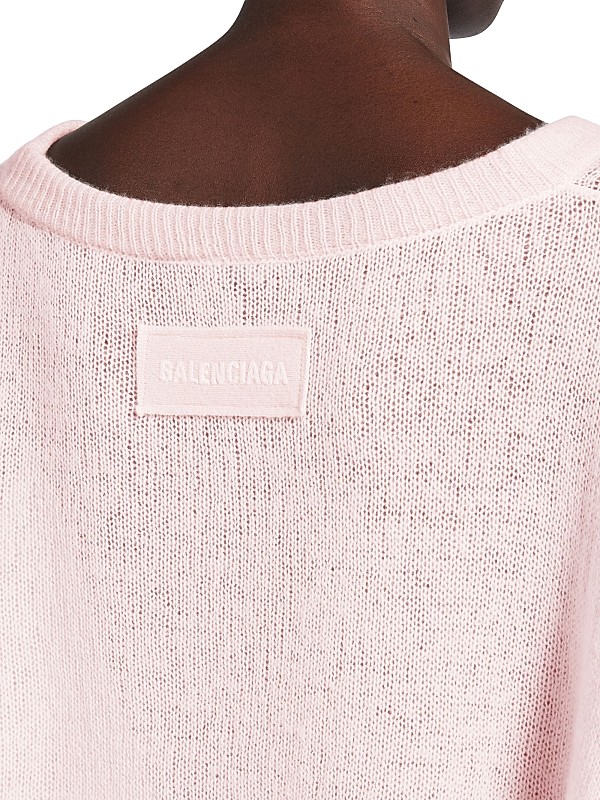 Balenciaga Style Knit Sweater 38 Dusty Rose detail 4