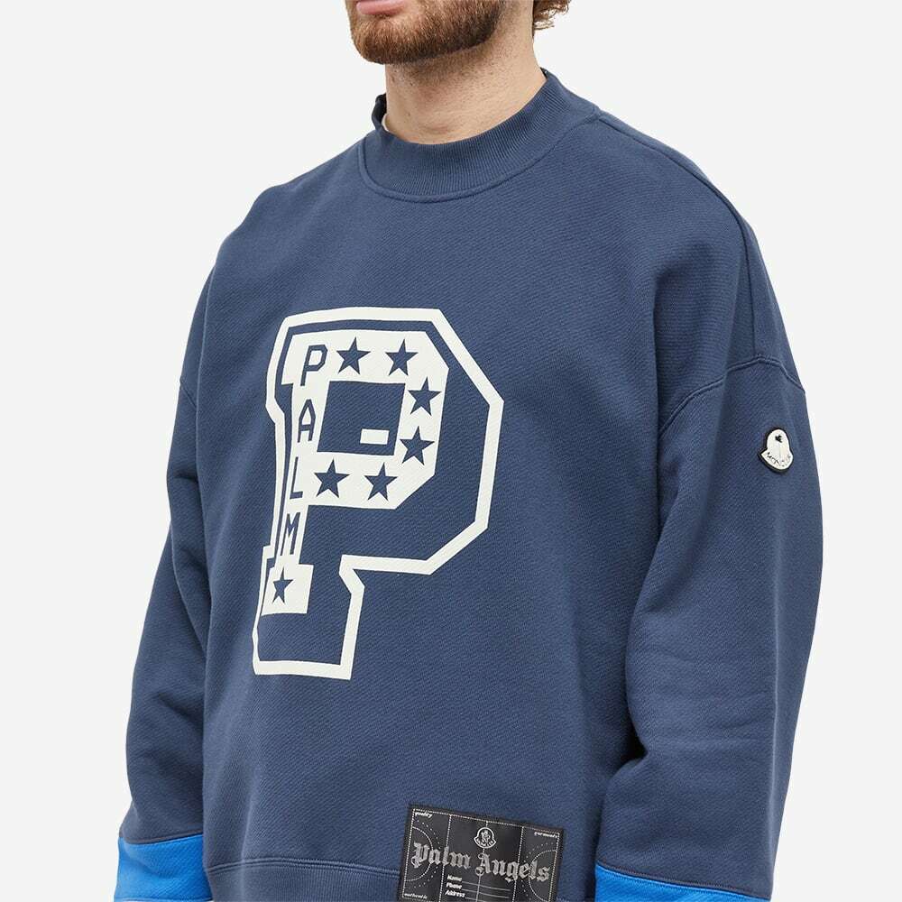 Palm Angels Style Crewneck Sweat 43 Navy detail 2