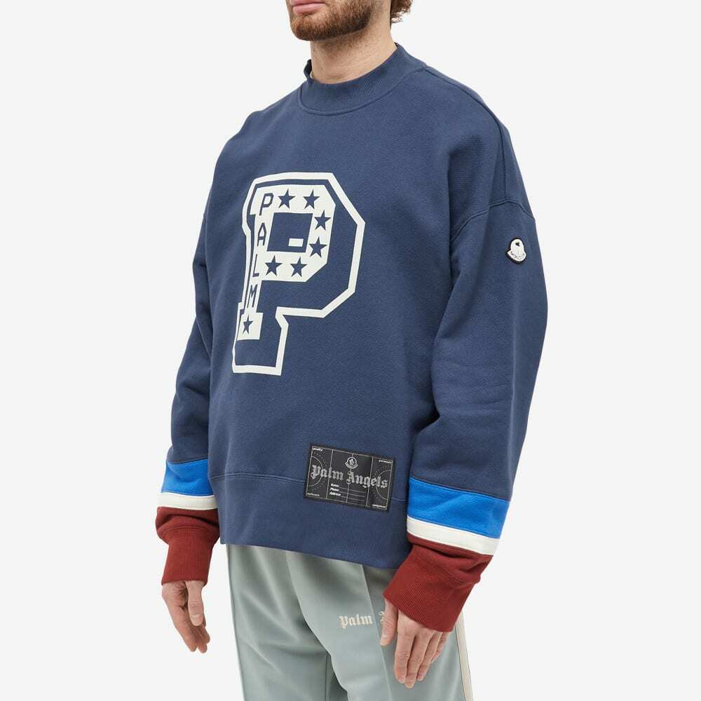 Palm Angels Style Crewneck Sweat 43 Navy detail 3