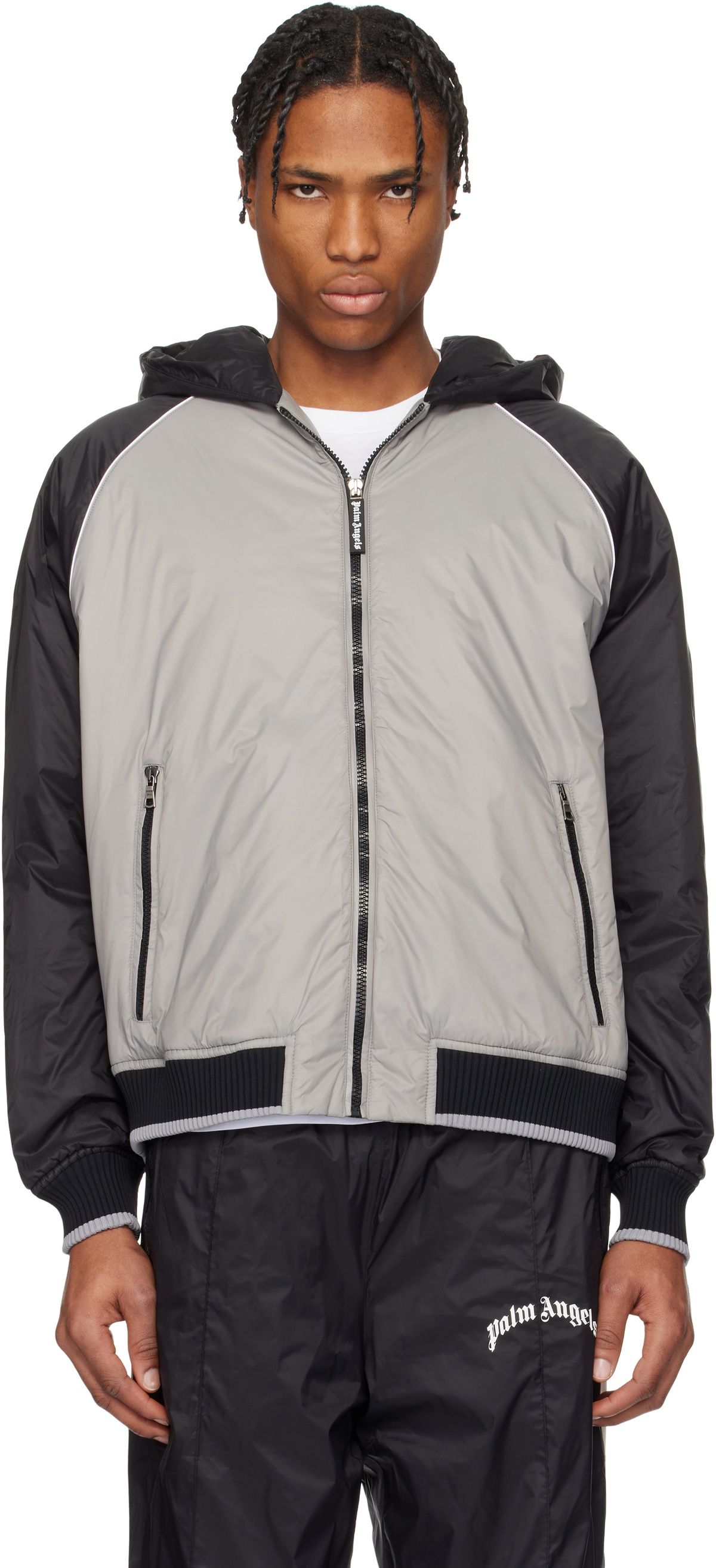 Palm Angels Style Windbreaker 45 Charcoal detail 4