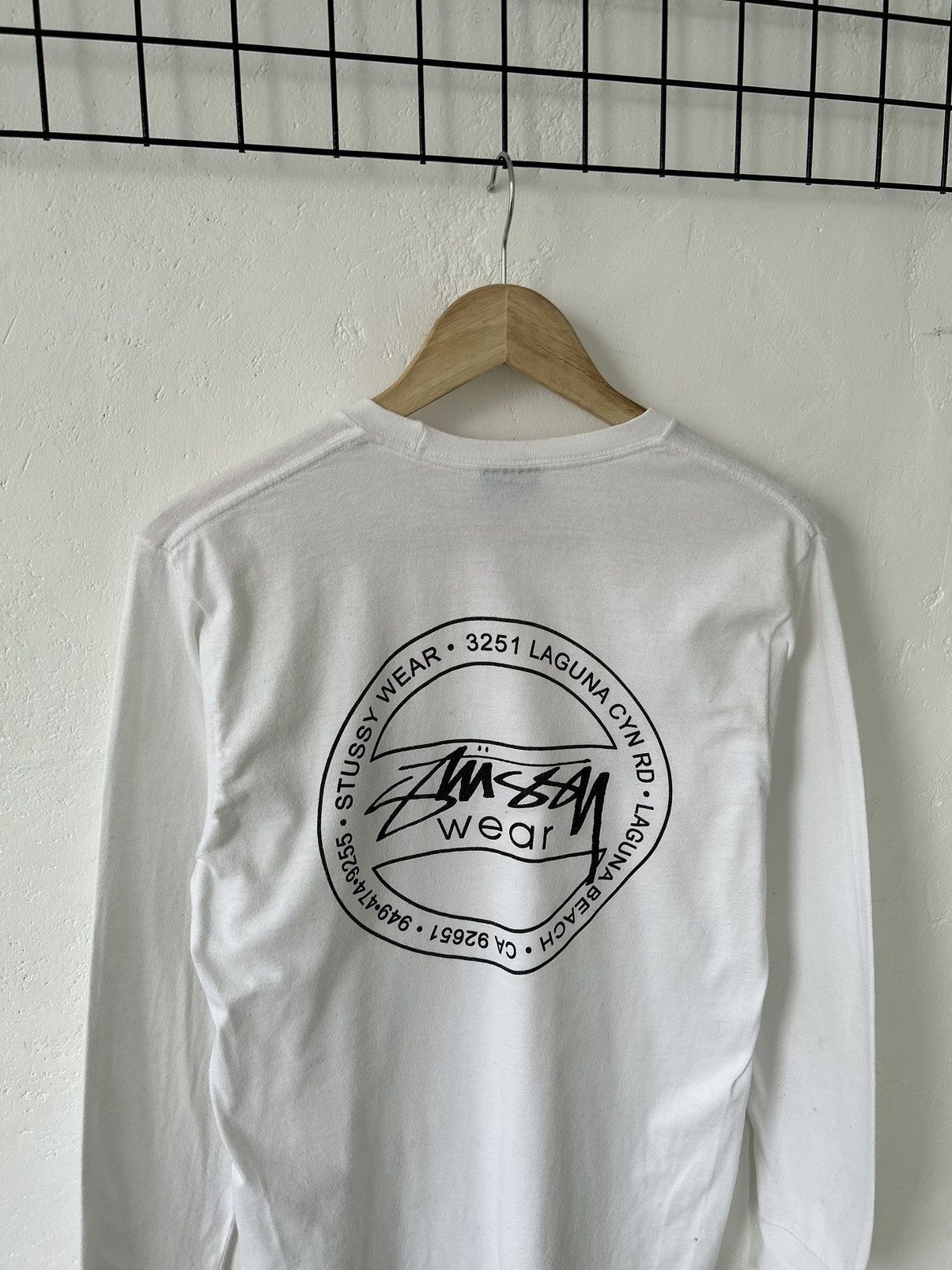 Stussy Style Long Sleeve Tee 50 Bone detail 4