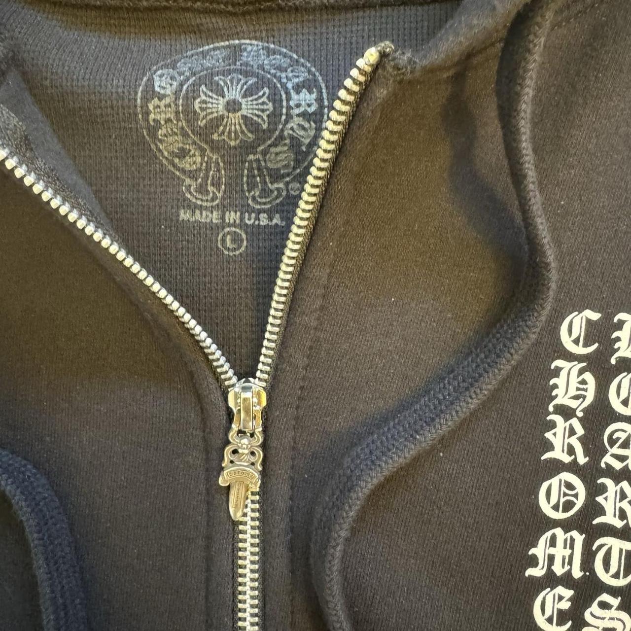 Chrome Hearts Style Fleece 1/4 Zip 51 Off White detail 2