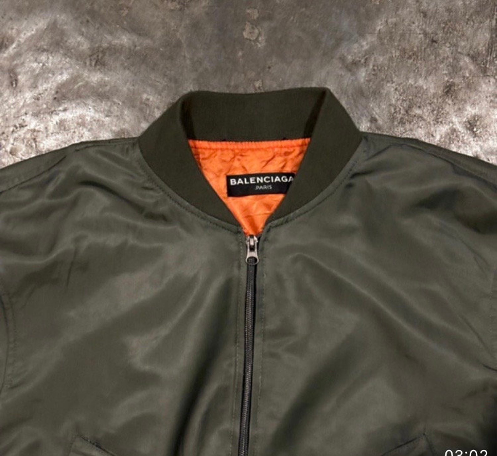Balenciaga Style Bomber Jacket 58 Forest detail 2