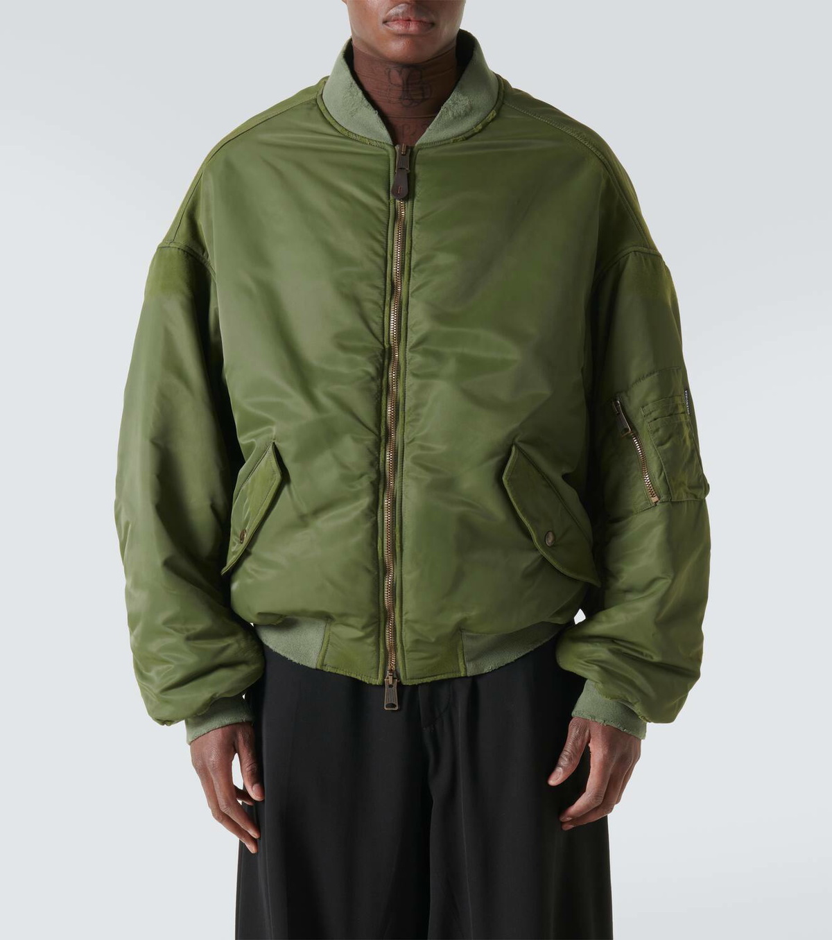 Balenciaga Style Bomber Jacket 209 Stone detail 2