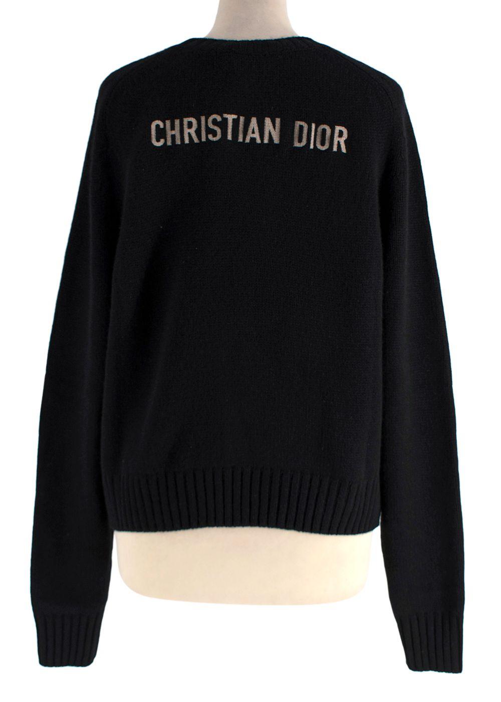 Dior Style Cashmere Crewneck 63 Vintage Black detail 3