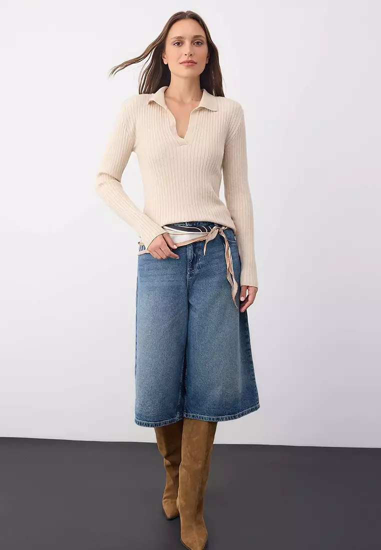 Essentials Style Knit Sweater 65 Stone detail 4