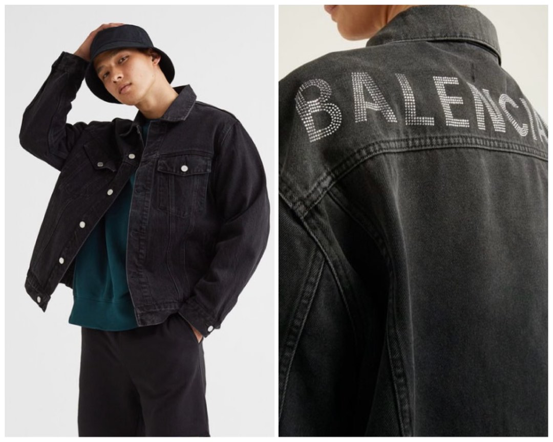 Balenciaga Style Denim Trucker 67 Forest detail 4