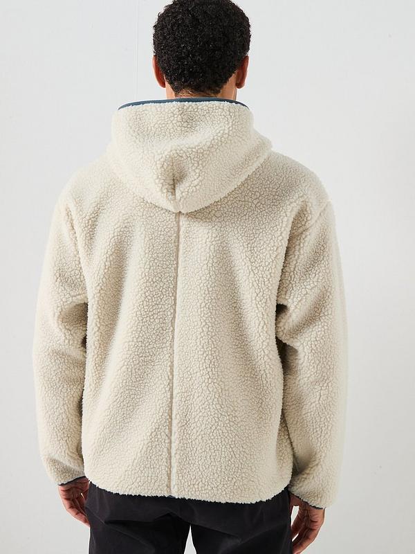 Off-White Style Sherpa Full-Zip 149 Chocolate detail 2