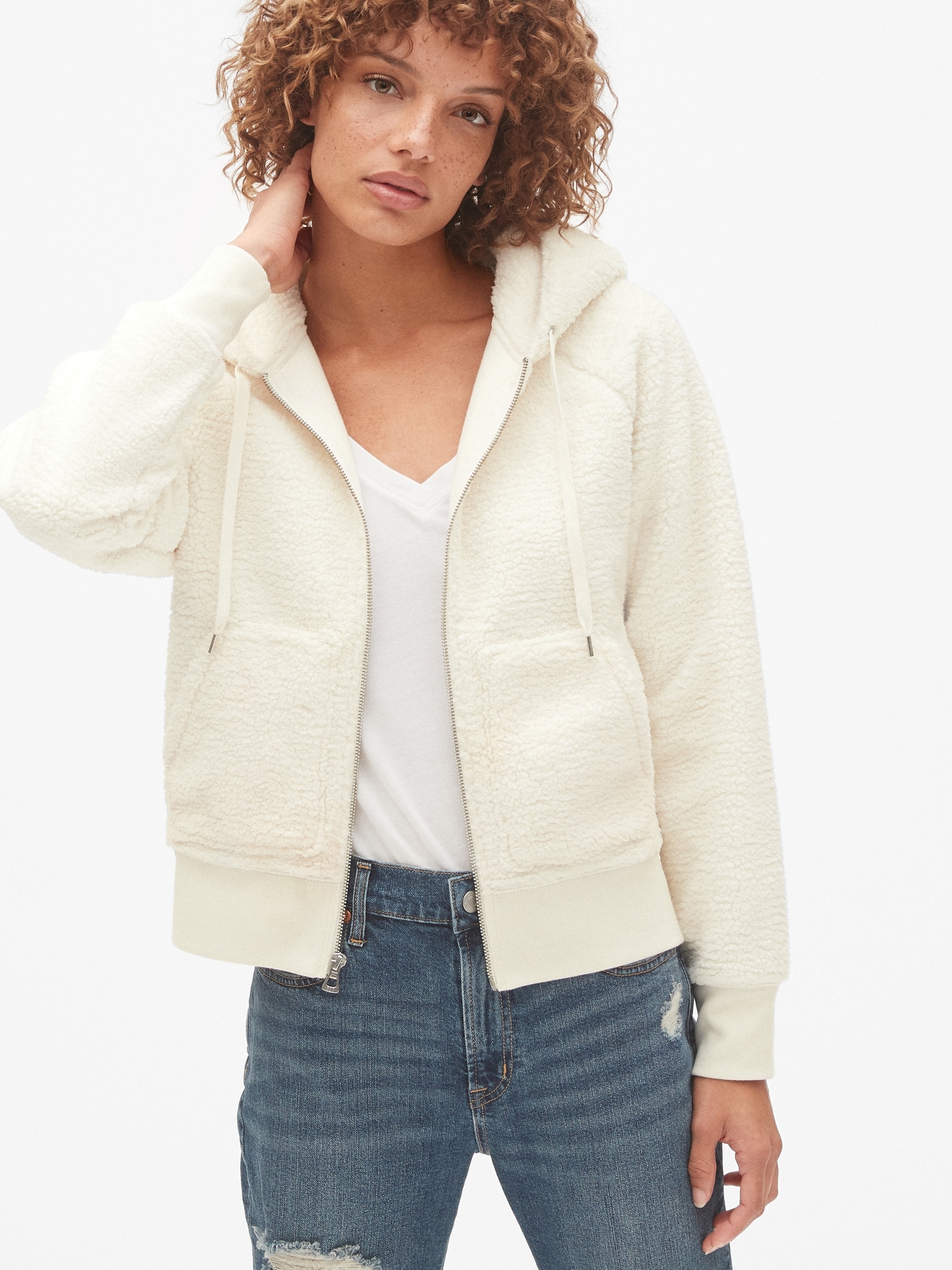 Off-White Style Sherpa Full-Zip 68 Off White detail 4