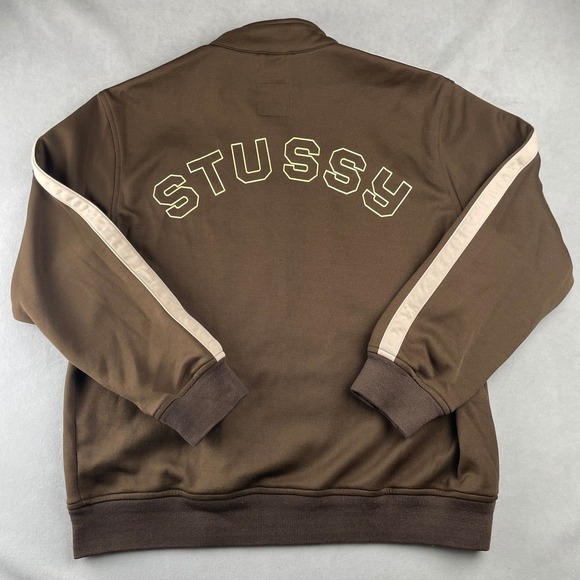 Stussy Style Track Jacket 77 Chocolate detail 2