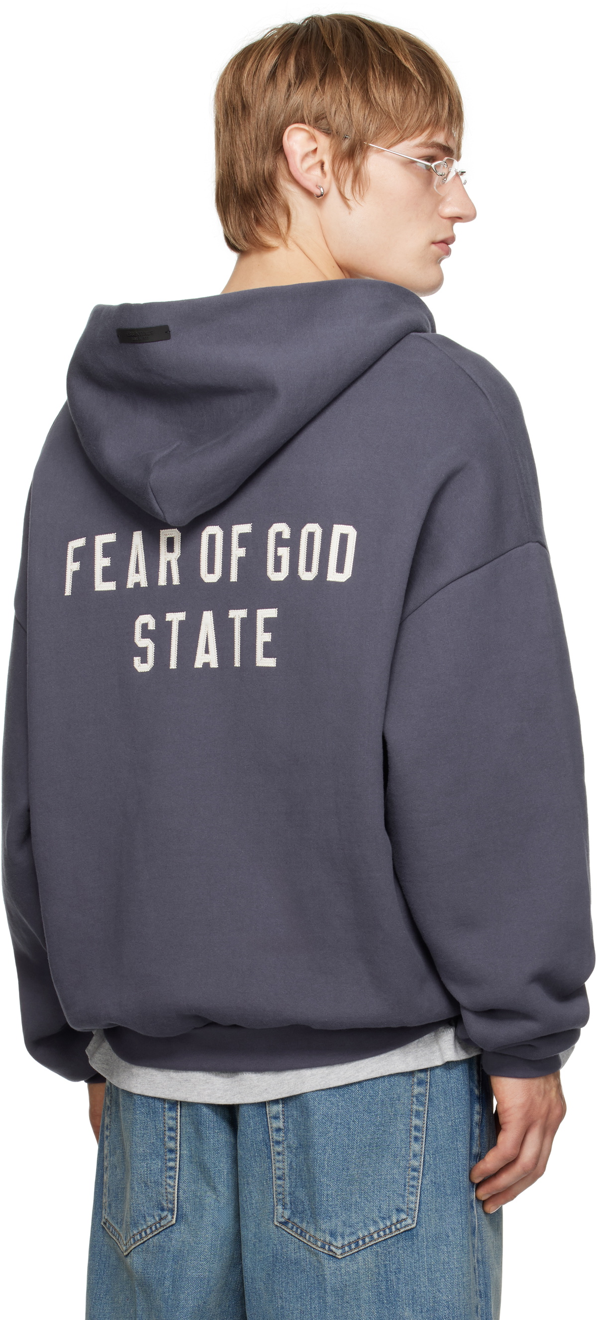 Fear of God Style Heavyweight Hoodie 89 Navy detail 2