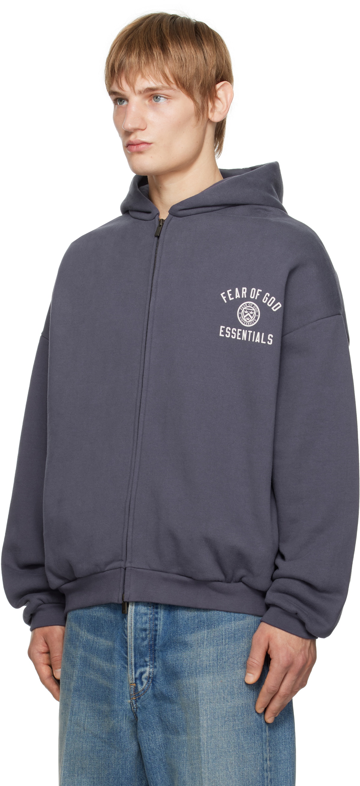 Fear of God Style Heavyweight Hoodie 89 Navy detail 3