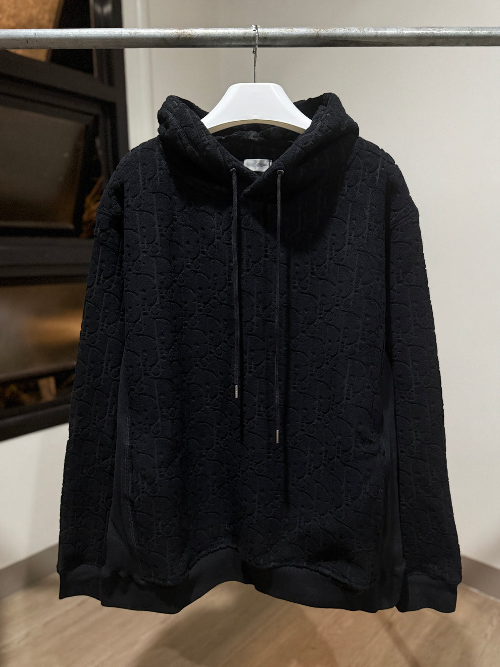 Dior Style Oblique Hoodie 91 Vintage Black detail 3
