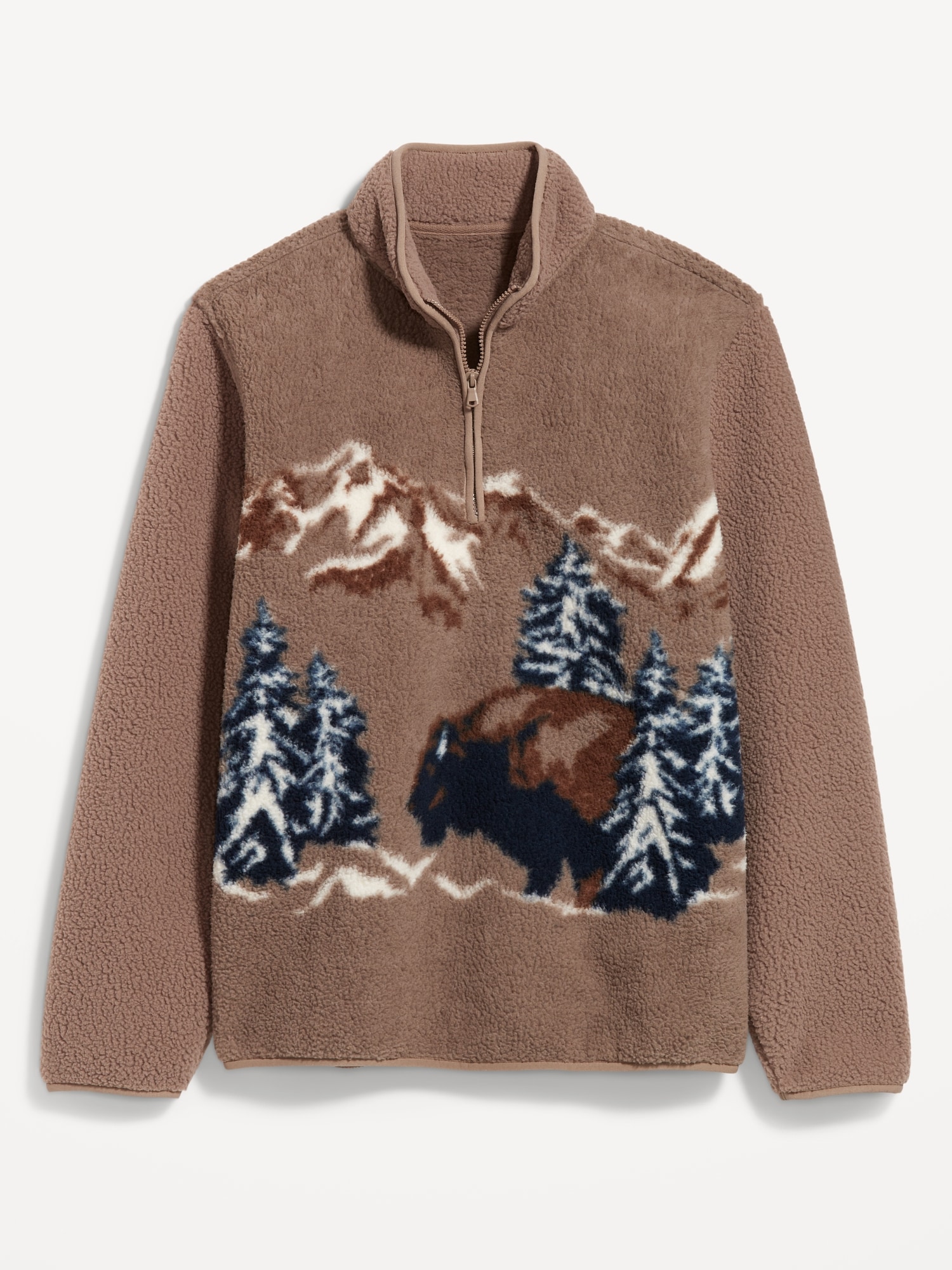 ALD Style Fleece 1/4 Zip 96 Chocolate detail 3
