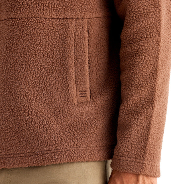 ALD Style Fleece 1/4 Zip 96 Chocolate detail 4