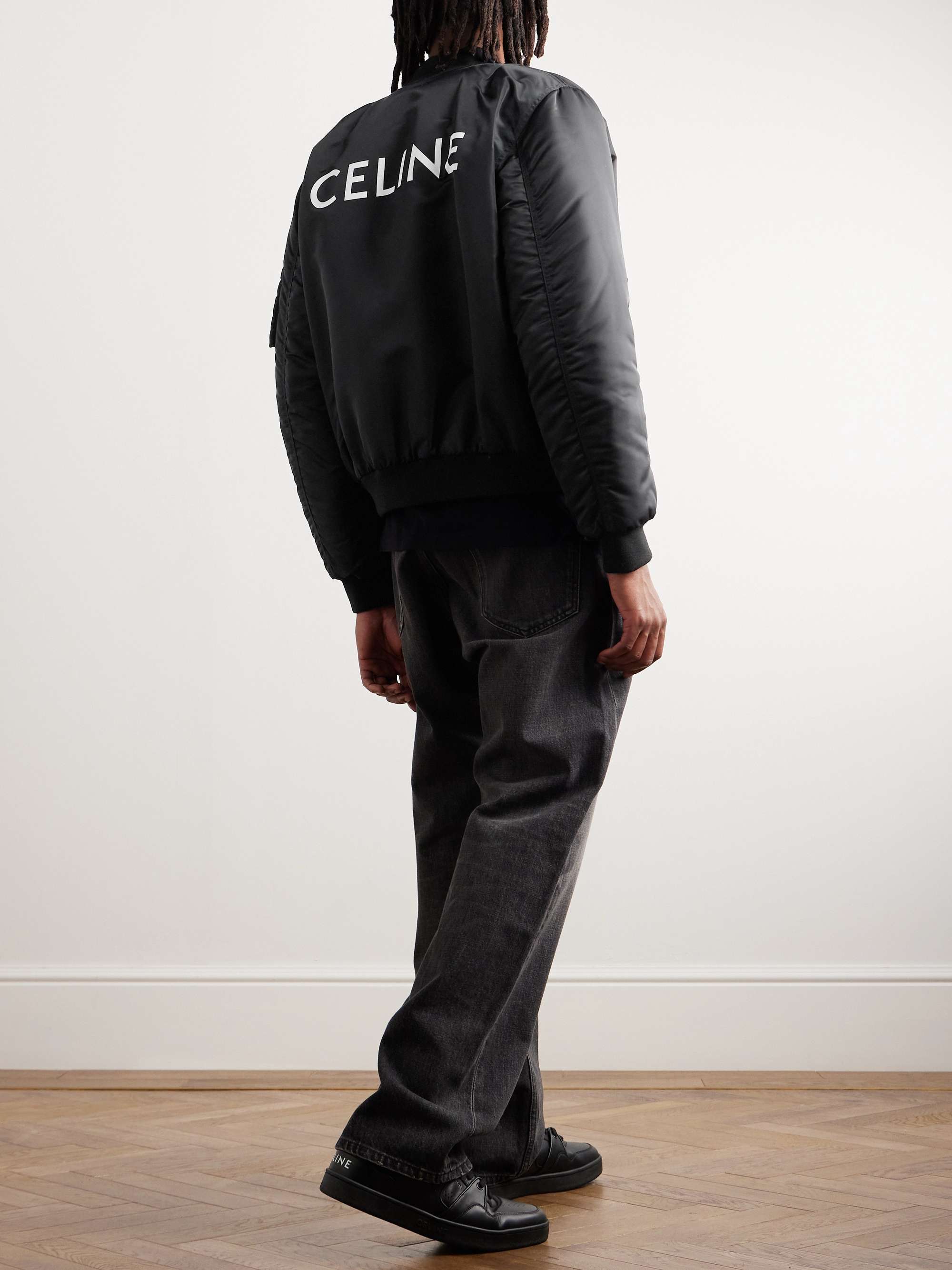 Celine Style Bomber Jacket 102 Charcoal detail 2