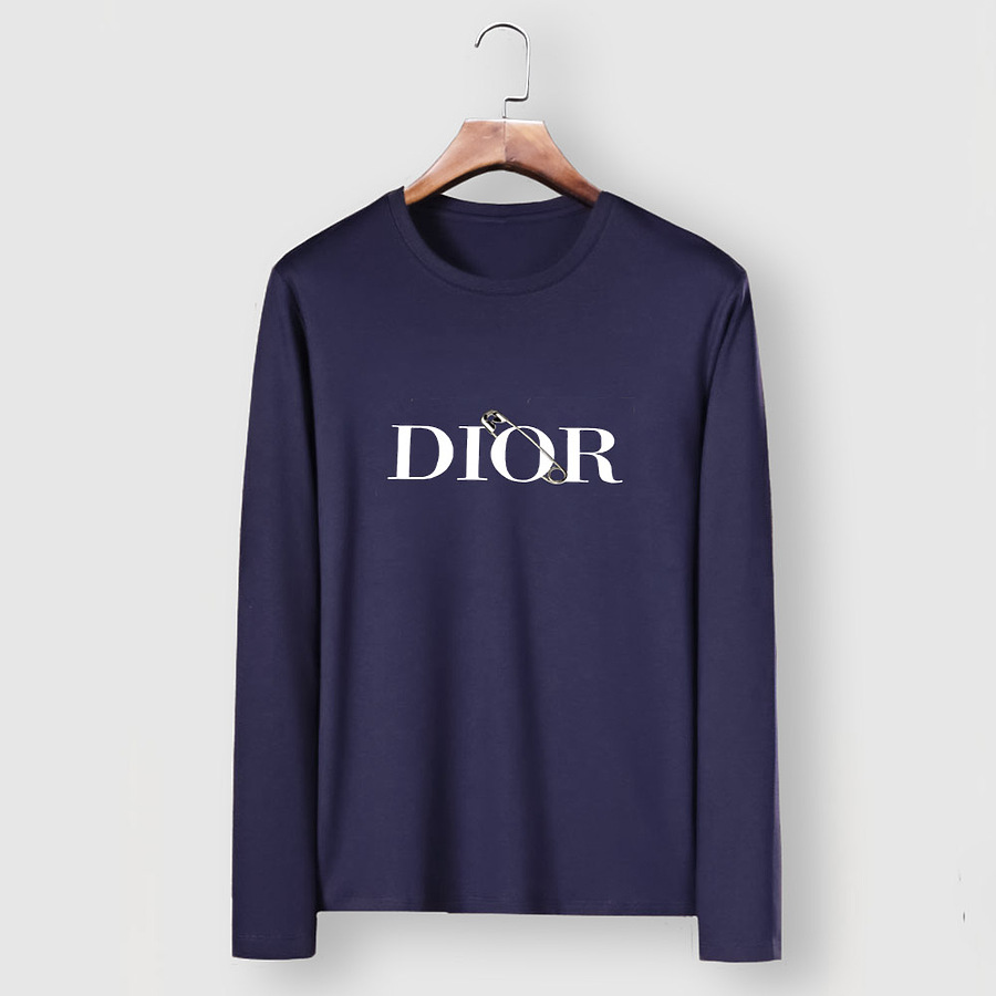 Dior Style Long Sleeve Tee 105 Navy detail 2