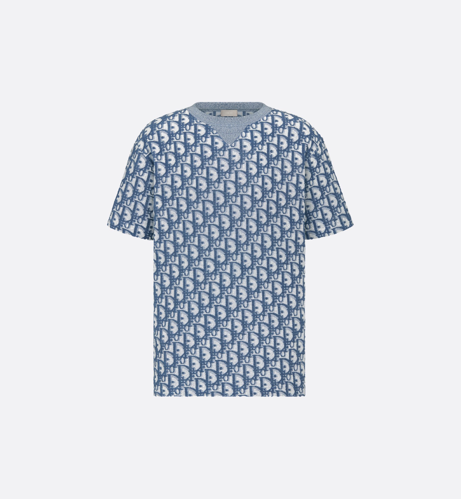 Dior Style Long Sleeve Tee 105 Navy detail 4