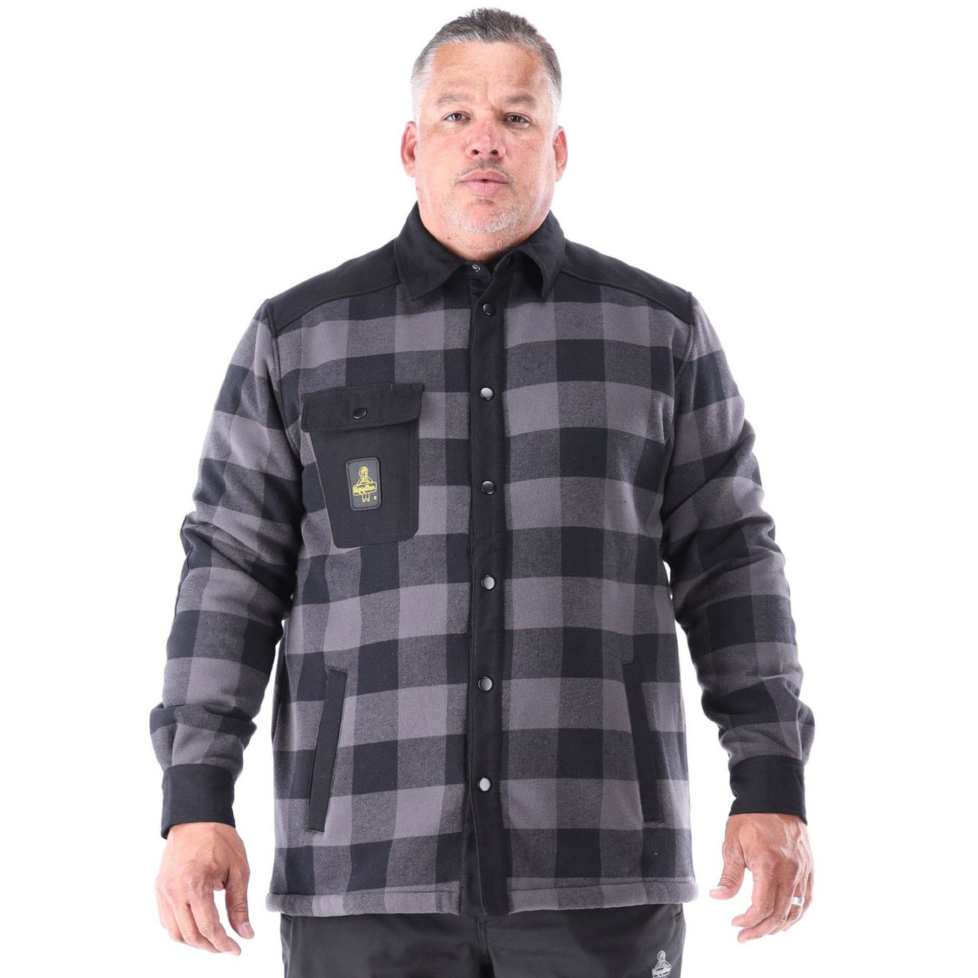 Fear of God Style Flannel Workshirt Black / Charcoal detail 3