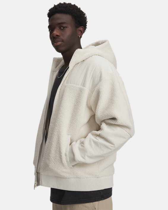 Essentials Style Sherpa Full-Zip 110 Off White detail 3