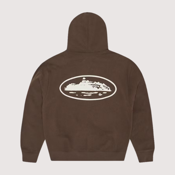 Corteiz Style Oblique Hoodie 111 Chocolate detail 2