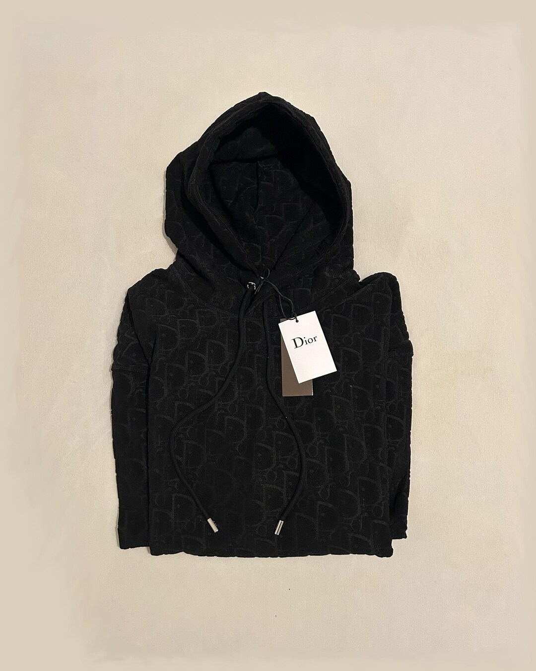 Dior Style Zip Hoodie 119 Vintage Black detail 2