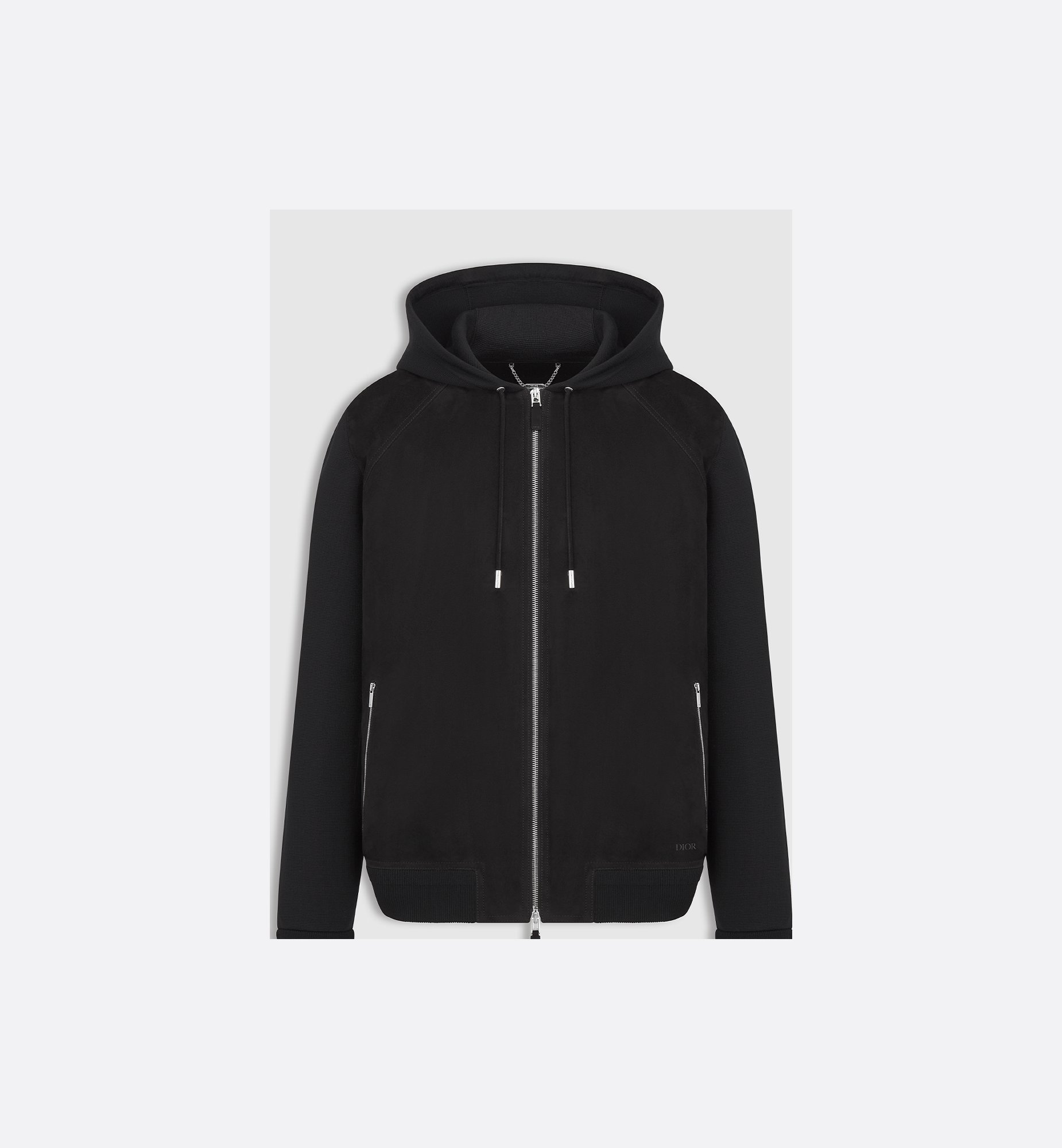 Dior Style Zip Hoodie 119 Vintage Black detail 3